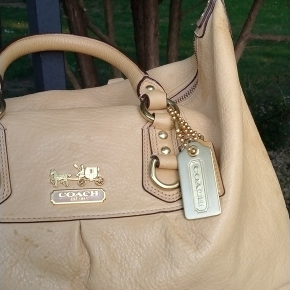 VINTAGE COACH, MADISON SABRINA Large, CAMEL/Gold - Picture 3 of 14